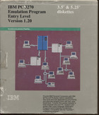 IBM PC 3270 Emulation Program Entry Level Version 1.2