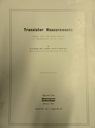 1950s Transistor Research Papers with Photographs and Author Information