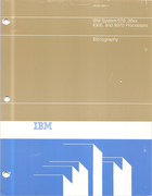 IBM - Part 2 - Bibliography - System-370, 30xx, 4300, and 9370 Processors