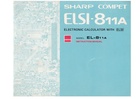 Sharp - EL-811A Electronic Calculator - Manual