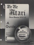 Atari 400/800 A Guide To Effective Programming