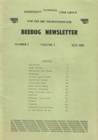 Beebug Newsletter - Volume 1, Number 2 - May 1982