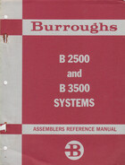 Burroughs B 2500 and B 3500 Systems Assemblers Reference Manual