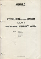 Singer Business Machines - System Ten Reference Manual - Assembler I Edition B