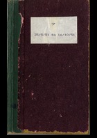 Lenaerts Notebook 7 (25 May - 16 Oct 1951)