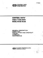 Control Data - Wren II Disk Drive - Model 94155 94156 - Hardware Maintenance Manual