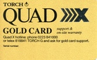 Torch Quad X Gold Card