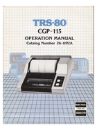 TRS-80 Colour Graphic Printer Manual