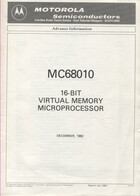 MC68010 16-Bit Virtual Memory Microprocessor