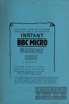 Instant BBC Micro Machine Code