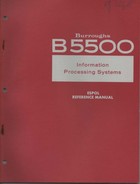 Burroughs B5500 Information Processing Systems ESPOL Reference Manual