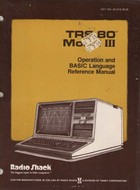 TRS-80 Model III Operation and BASIC Reference Manual