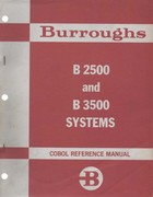 Burroughs B 2500 and B 3500 Systems (COBOL)