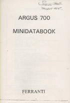 Ferranti Argus 700 Minidata Book