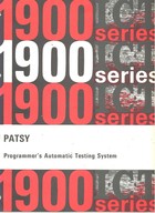 ICL 1900 Series PATSY - Programmer's Automatic Testing System