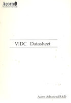 Acorn VIDC Datasheet