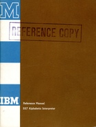 IBM 557 Alphabetic Interpreter Reference Manual