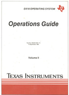 DX 10 Operating System Operations Guide Volume II