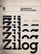 Zilog R10 Text Processing Introduction