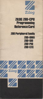 Zilog Z-80 CPU Programming Reference Card Z80 Peripheral Family