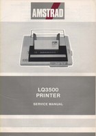 Amstrad LQ3500 Printer Service Manual