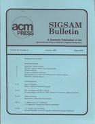 SIGSAM Bulletin - October 1990