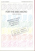 Beebug Newsletter - Volume 4, Number 6 - November 1985