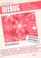 Beebug Newsletter - Volume 6, Number 7 - December 1987