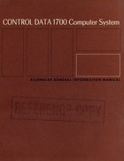Control Data 1700 Computer System