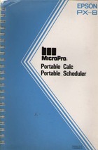 Epson PX-8 MicroPro Portable Calc Portable Scheduler Reference Manual