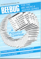 Beebug Newsletter - Volume 9, Number 8 - January/February 1991