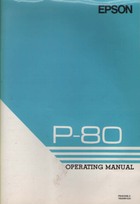 Epson P80 Printer Operating Maual