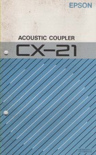 Epson Acoustic Coupler CX-21 Manual