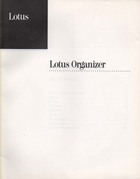 Lotus Organizer Operating Instructions
