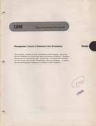 IBM Data Processing Techniques - Management Control of Electronic Data Processing