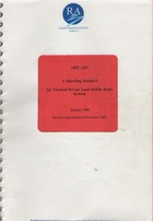 MPT 1327 A Signalling Standard for Trunked Private Land Mobile Radio Systems