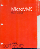 MicroVMS User's Manual