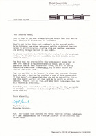Sinclair ZX Microdrive Pre-Launch Letter