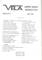Vela User's Group Newsletter  - Issue 11 June 1987