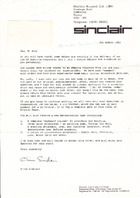 Sinclair ZX Delay Letter