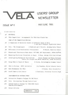 Vela User's Group Newsletter  - Issue 8 May/June 1986