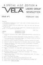 Vela User's Group Newsletter  - Issue 4 February 1985