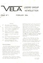 Vela User's Group Newsletter  - Issue 1 February 1984