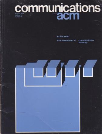 Scan of Document: Communications of the ACM - August 1979