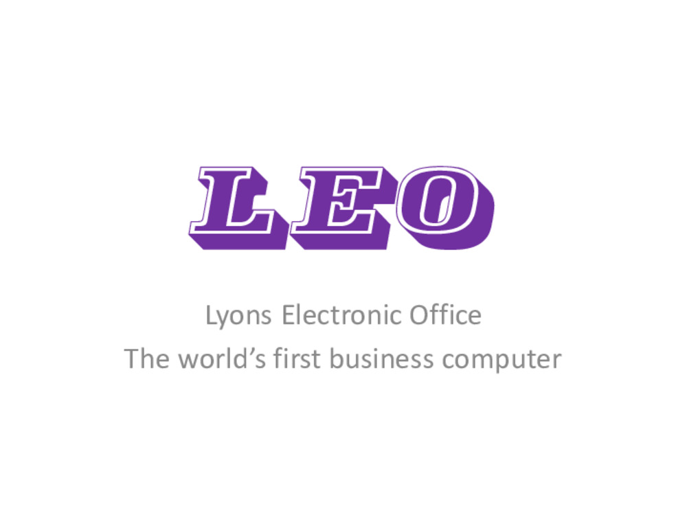 Article: 75487 Computer Conservation Society LEO Presentation