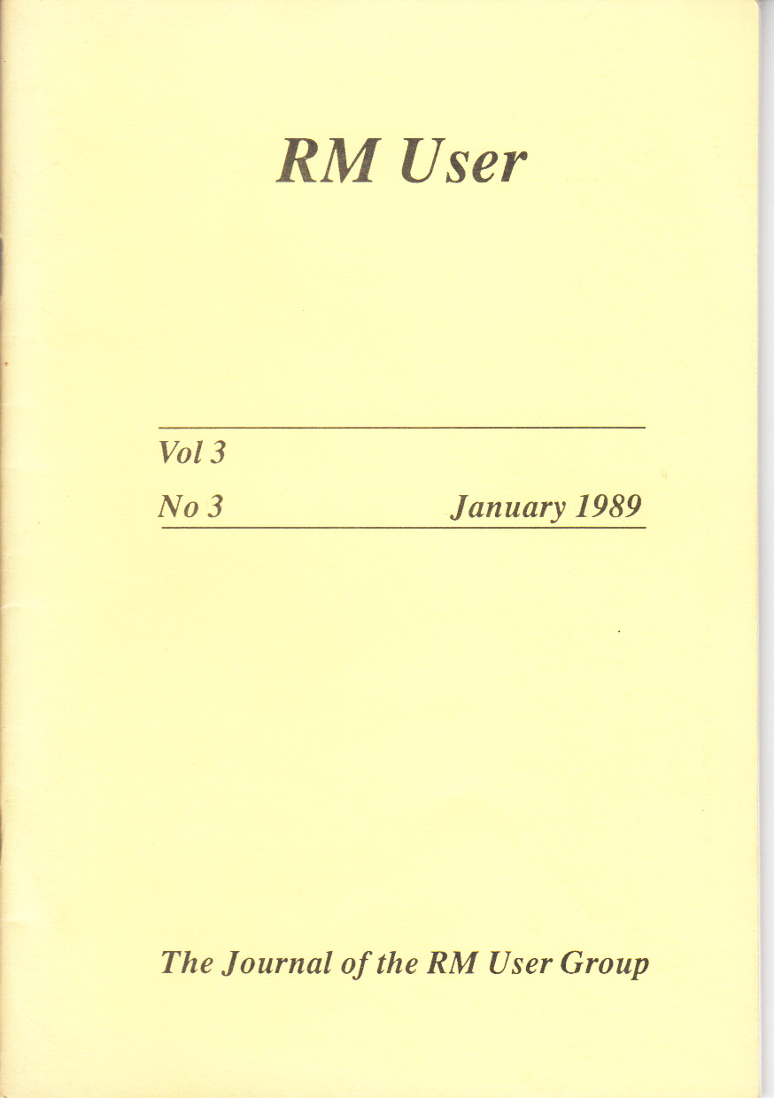 Article: RM User Volume 3:3 - january 1989