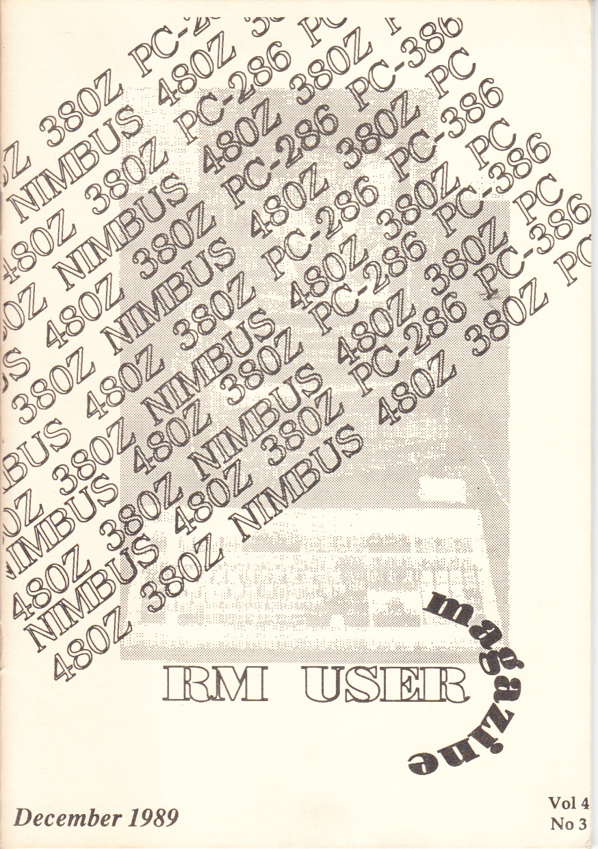 Article: RM User Volume 4:3 - December 1989