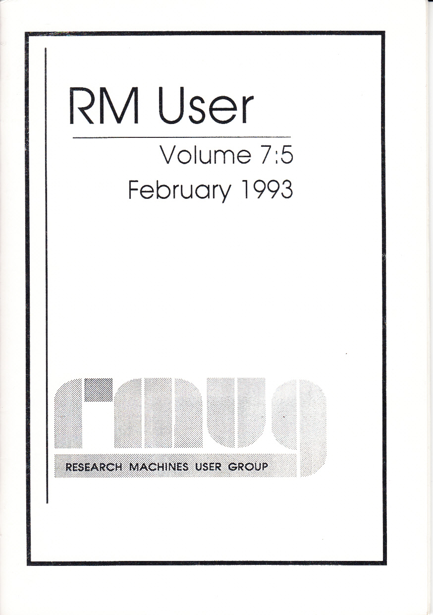 Article: RM User Volume 7:5 - February 1993