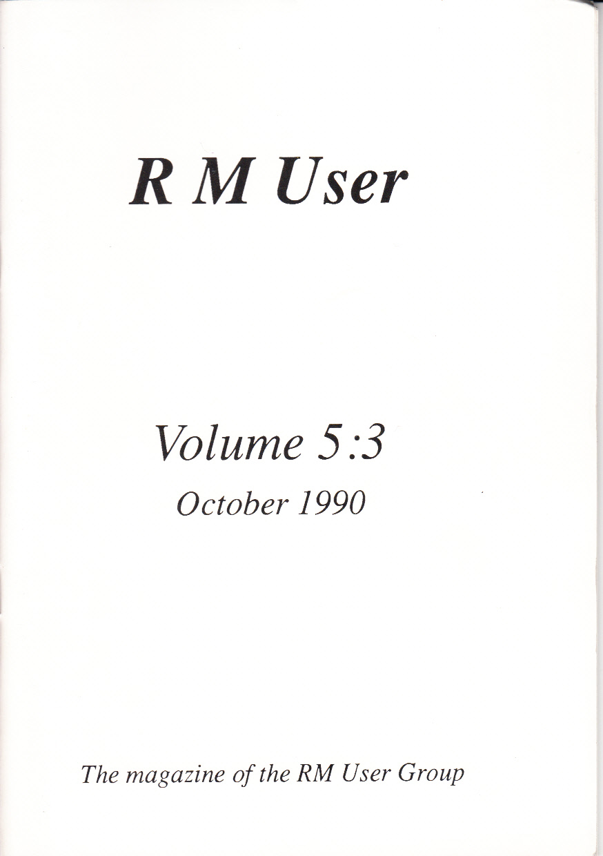 Article: RM User Volume 5:3 - October 1990