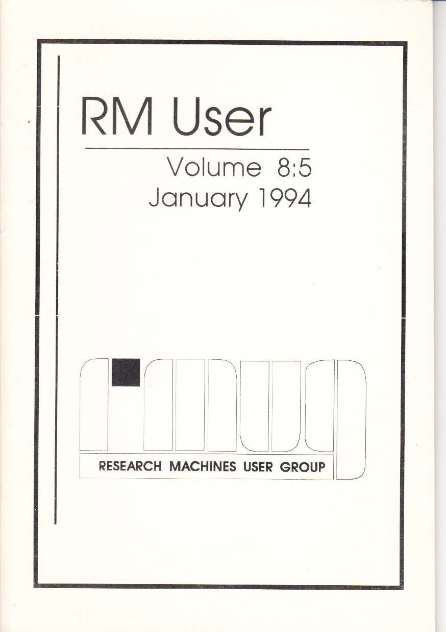 Article: RM User Volume 8:5 - January 1994